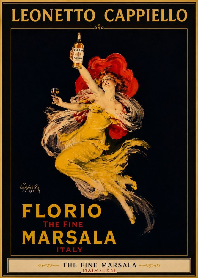 Leonetto Cappiello Florio the Fine Marsala No4 - Juliste