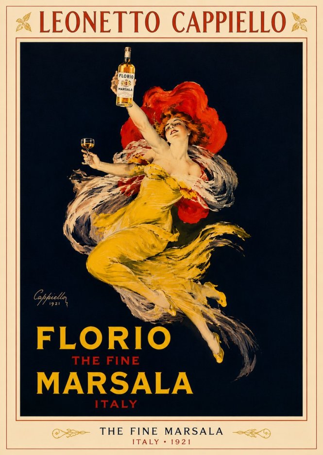 Leonetto Cappiello Florio the Fine Marsala No6 - Juliste