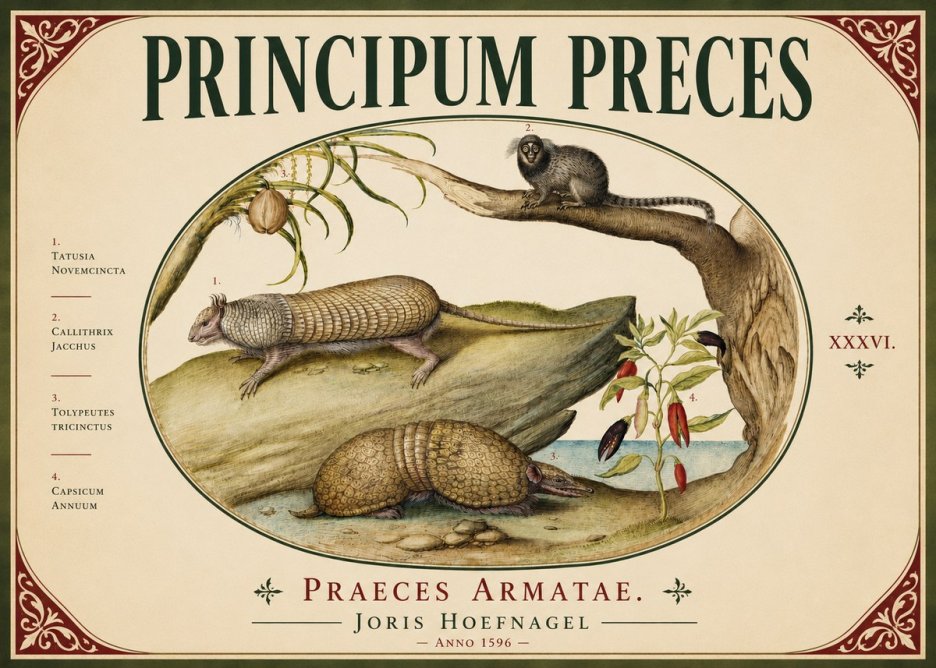 Joris Hoefnagel Praeces Armatae. No6 - Juliste