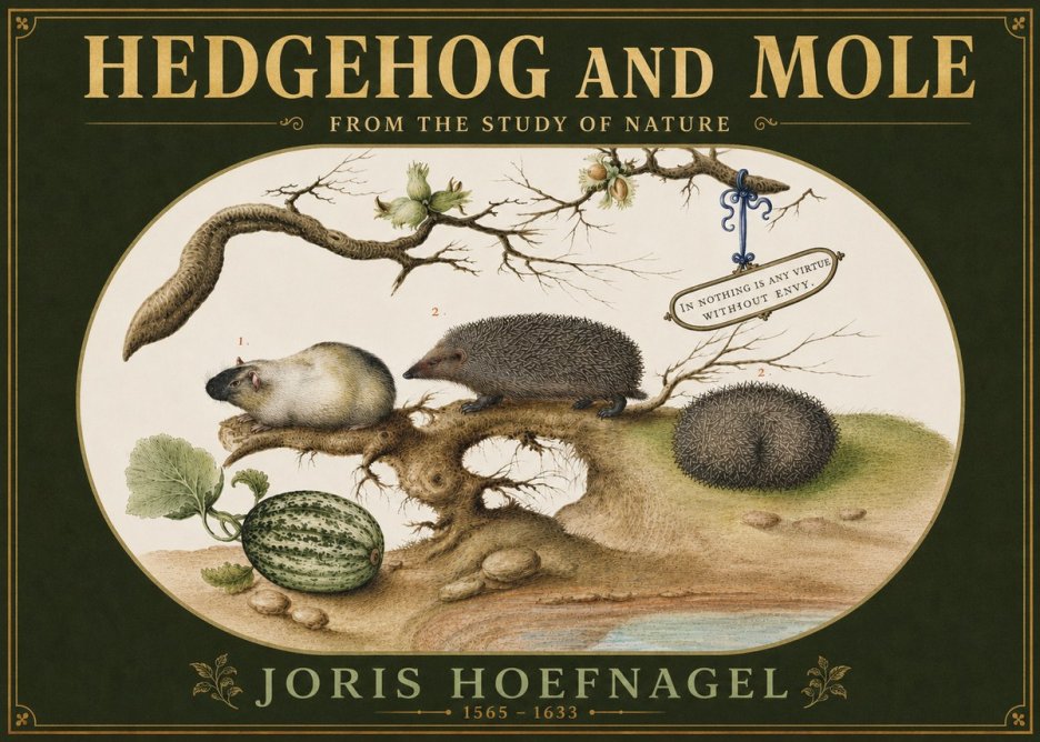 Joris Hoefnagel Hedgehog and Mole No4 - Juliste