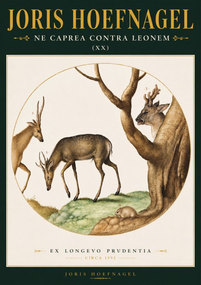 Joris Hoefnagel Do Not Rush Against the Lion. No4 - Juliste