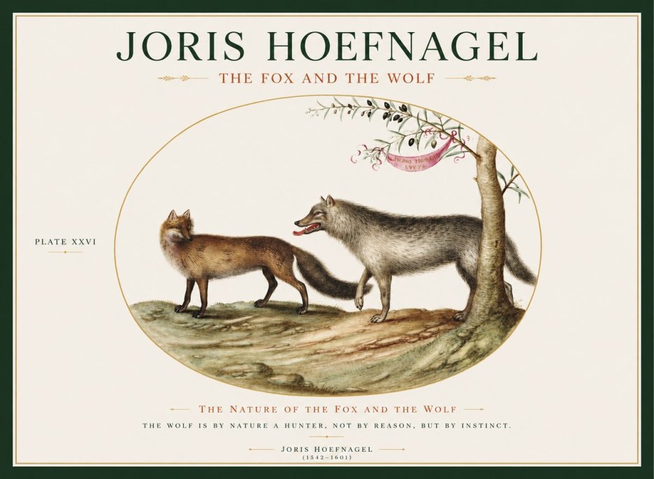 Joris Hoefnagel The Fox and the Wolf No1 - Juliste