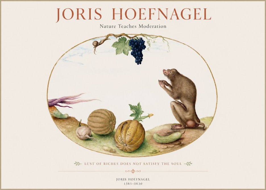 Joris Hoefnagel Nature Teaches Moderation No1 - Juliste