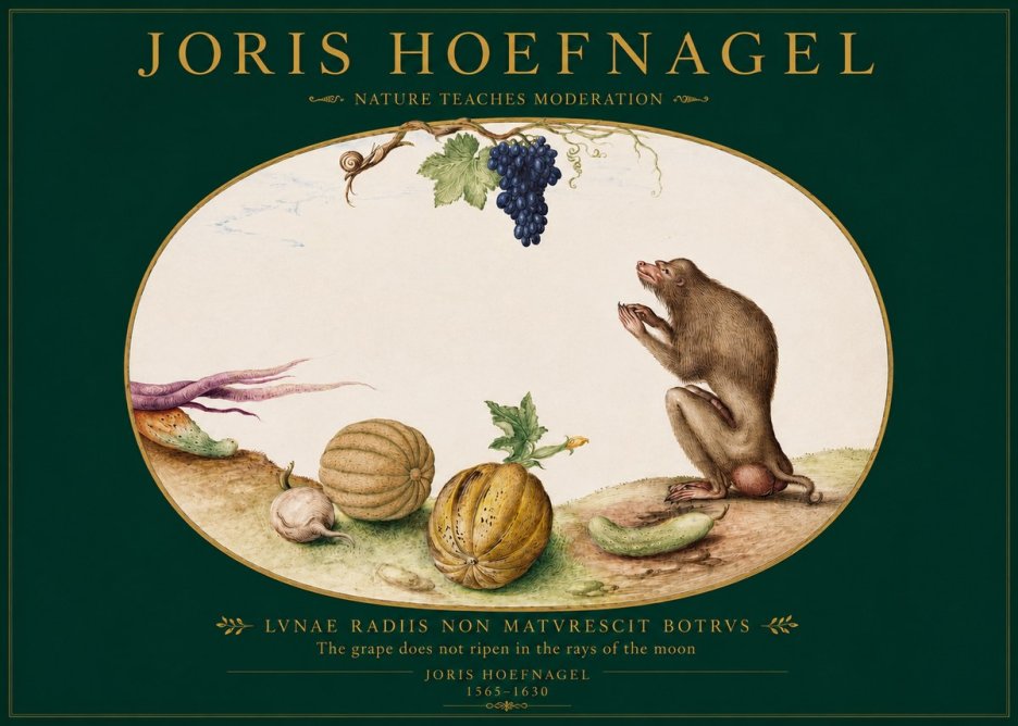 Joris Hoefnagel Nature Teaches Moderation No2 - Juliste