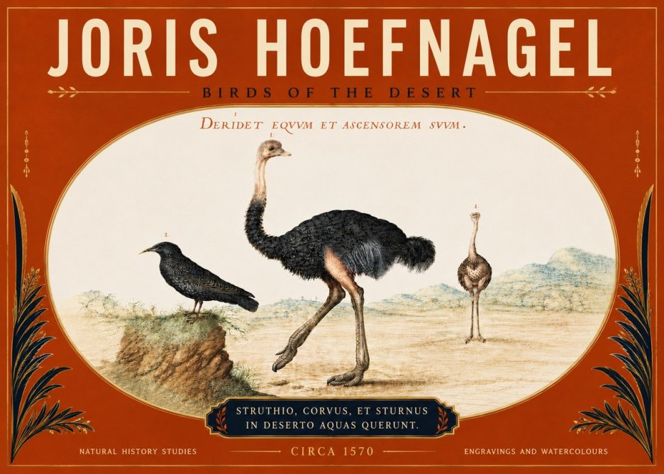 Joris Hoefnagel Birds of the Desert No5 - Juliste