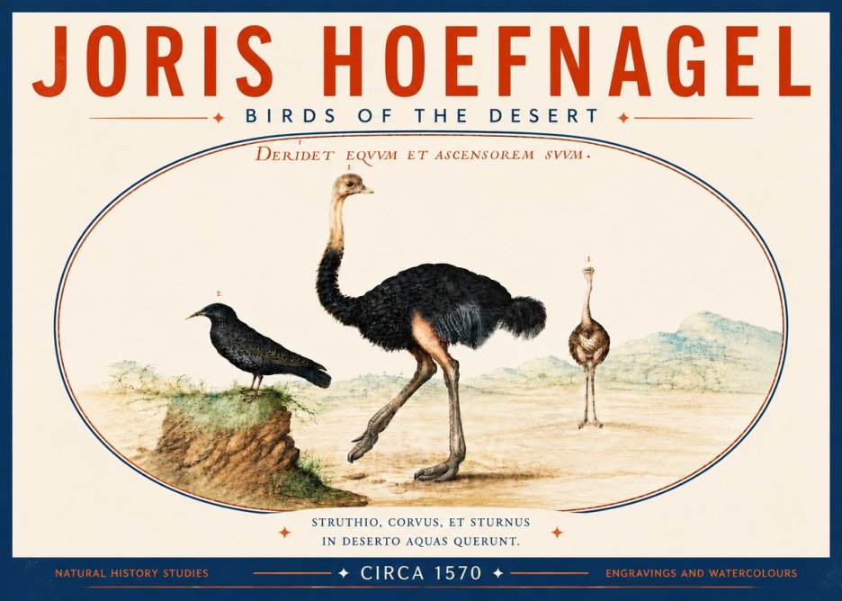 Joris Hoefnagel Birds of the Desert No6 - Juliste
