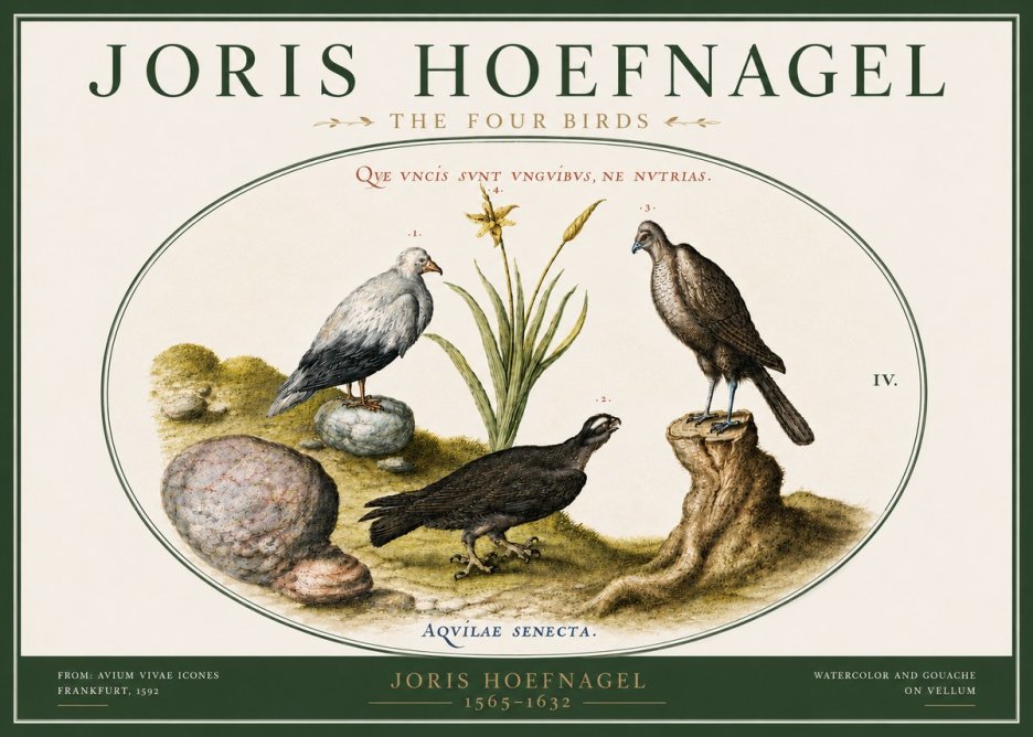 Joris Hoefnagel The Four Birds No5 - Juliste