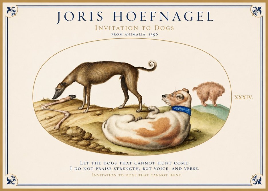 Joris Hoefnagel Invitation to Dogs No1 - Juliste