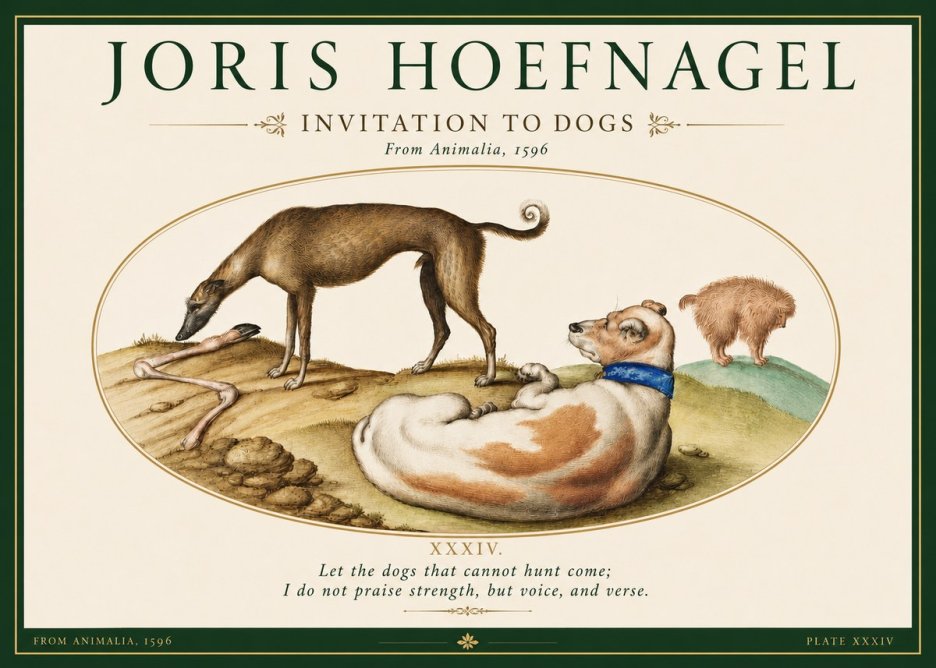 Joris Hoefnagel Invitation to Dogs No3 - Juliste