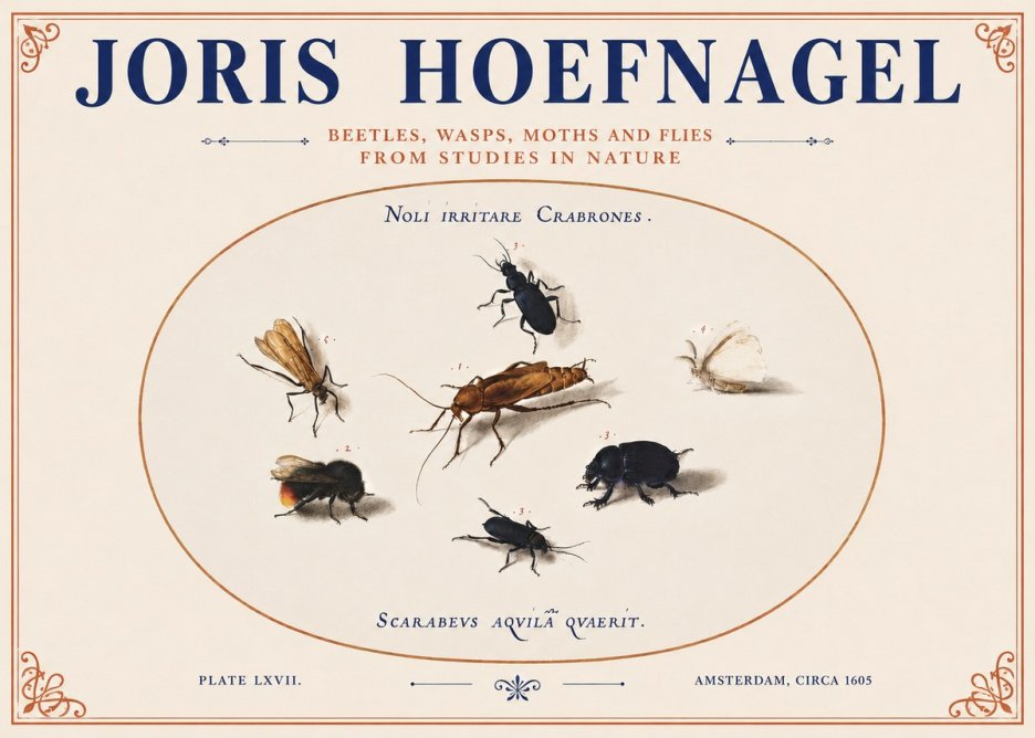 Joris Hoefnagel Scarabeus Aqvilä Qvaerit. No4 - Juliste