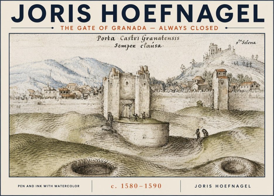Joris Hoefnagel The Gate of Granada - Always Closed No4 - Juliste