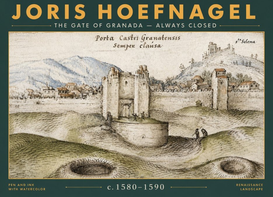 Joris Hoefnagel The Gate of Granada - Always Closed No5 - Juliste