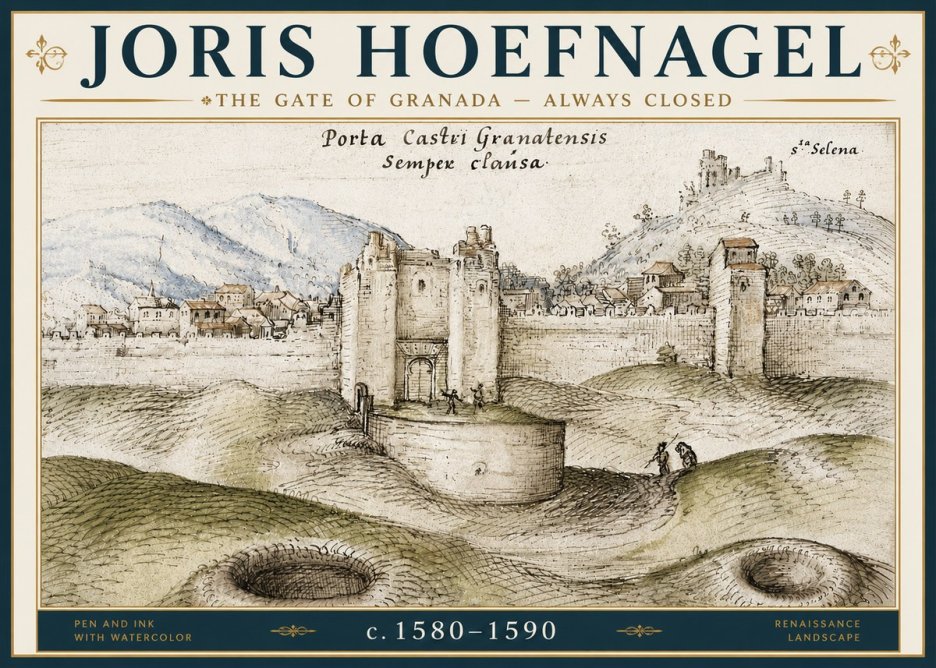 Joris Hoefnagel The Gate of Granada - Always Closed No6 - Juliste