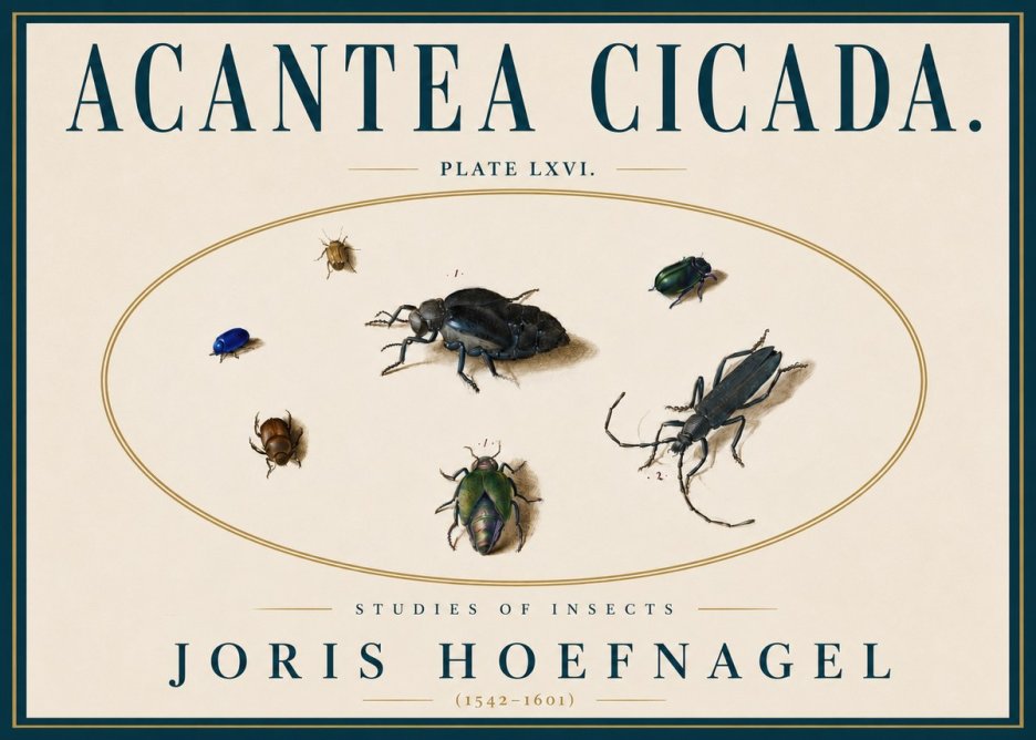 Joris Hoefnagel Acanthia Cicada No6 - Juliste