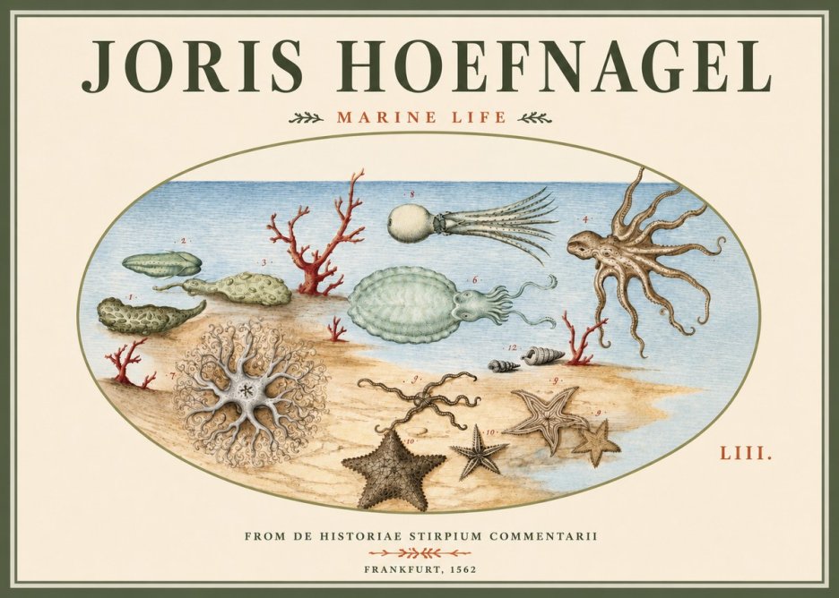 Joris Hoefnagel Marine Life No3 - Juliste