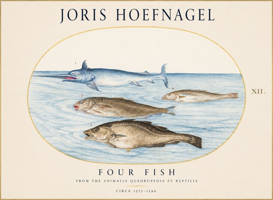 Joris Hoefnagel Four Fish No1 - Juliste