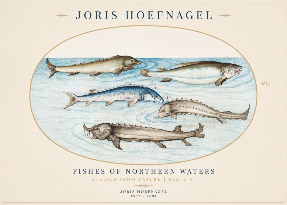 Joris Hoefnagel Fishes of Northern Waters No1 - Juliste