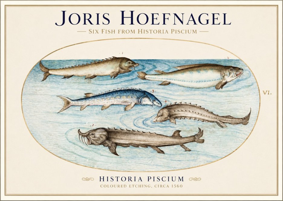 Joris Hoefnagel Fishes of Northern Waters No2 - Juliste