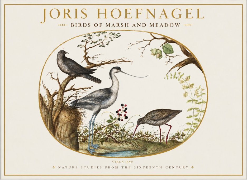 Joris Hoefnagel Birds of Marsh and Meadow No1 - Juliste