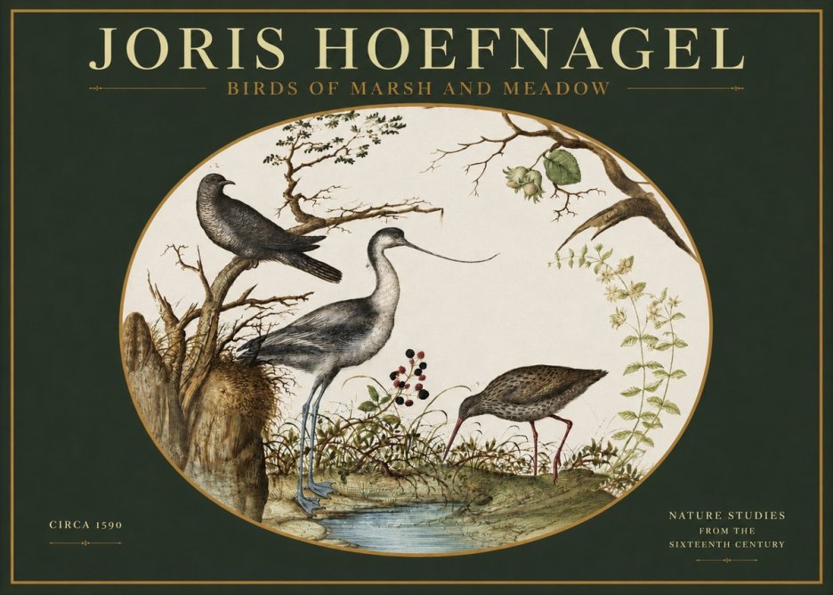 Joris Hoefnagel Birds of Marsh and Meadow No2 - Juliste