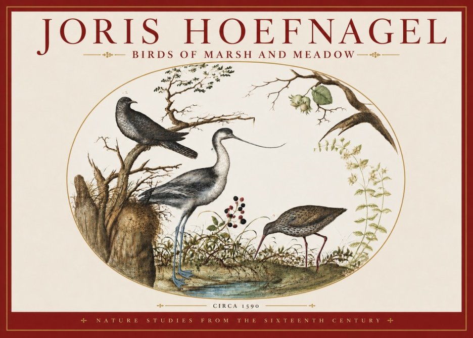 Joris Hoefnagel Birds of Marsh and Meadow No3 - Juliste