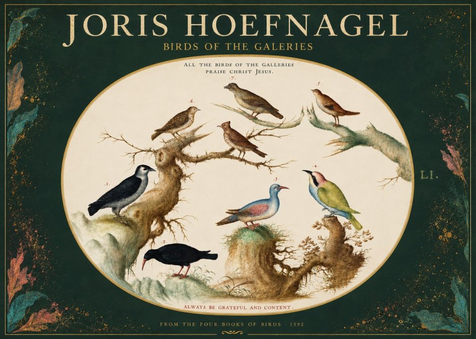 Joris Hoefnagel Birds of the Galeries No2 - Juliste
