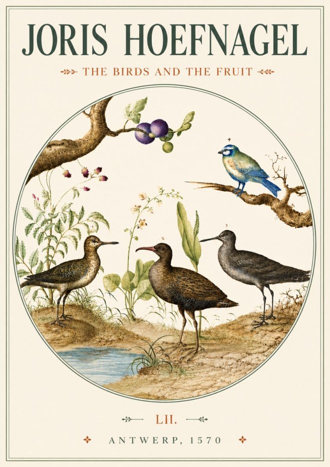 Joris Hoefnagel The Birds and the Fruit No3 - Juliste