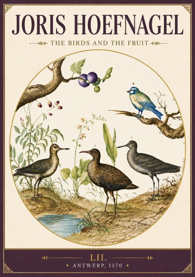 Joris Hoefnagel The Birds and the Fruit No5 - Juliste