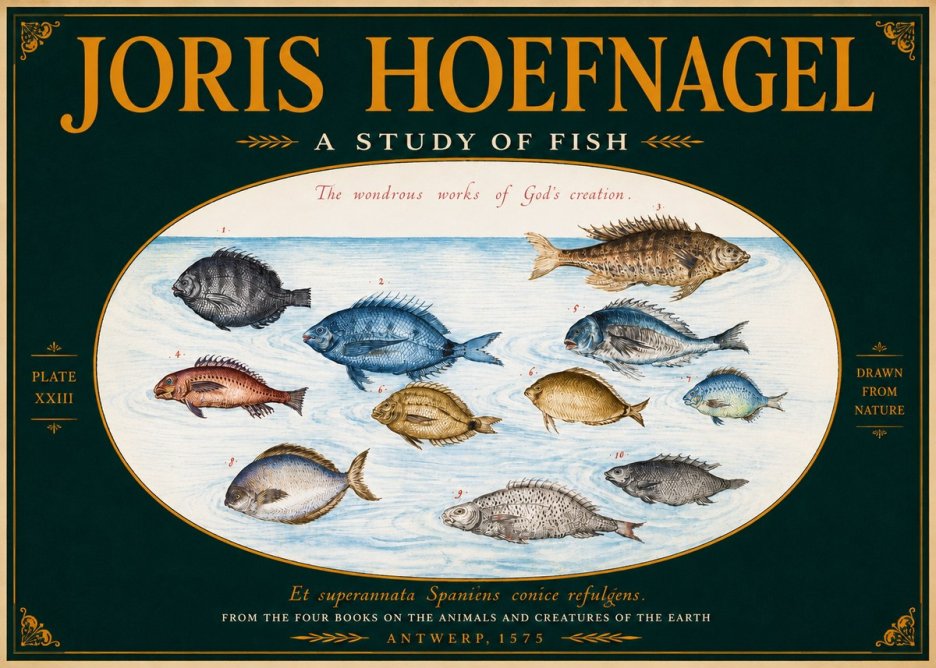 Joris Hoefnagel A Study of Fish No4 - Juliste