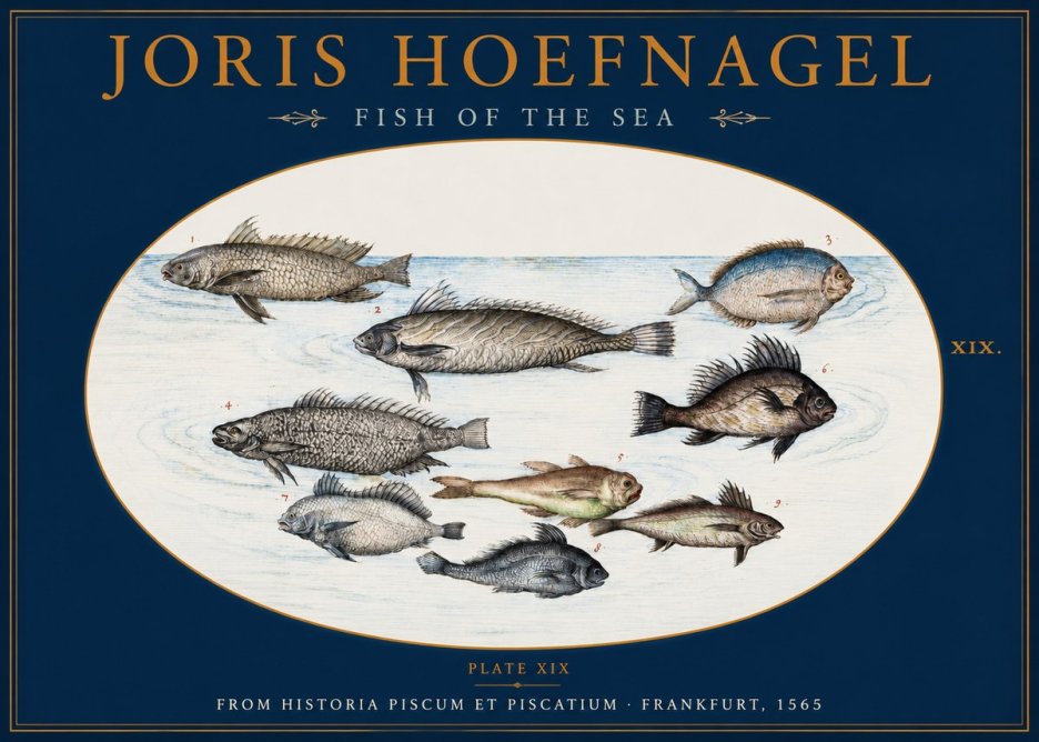 Joris Hoefnagel Fish of the Sea No2 - Juliste