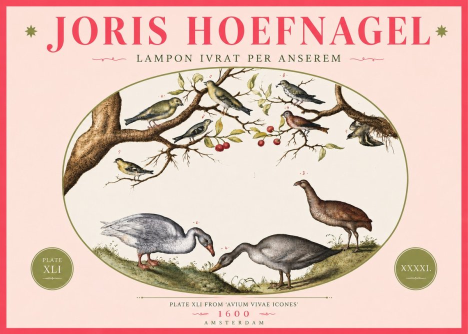 Joris Hoefnagel Lampon Ivrat per Anserem No4 - Juliste