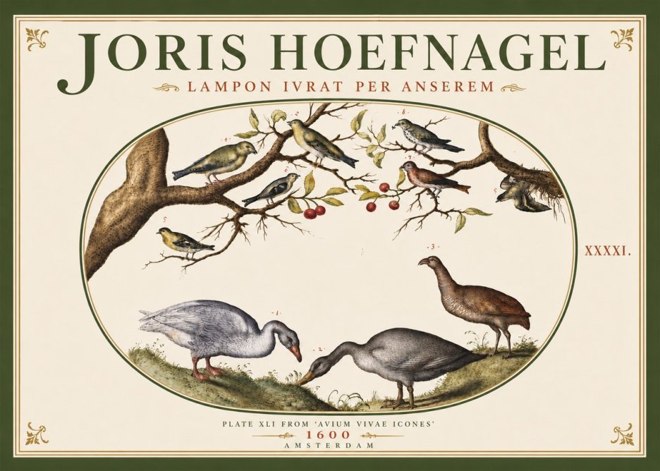 Joris Hoefnagel Lampon Ivrat per Anserem No6 - Juliste