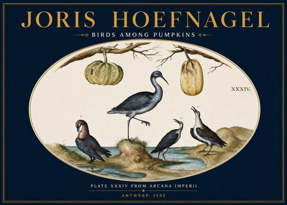 Joris Hoefnagel Birds and Fruits No5 - Juliste