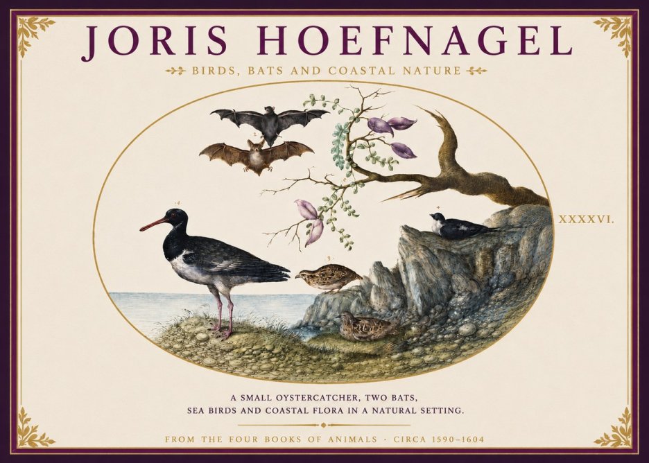 Joris Hoefnagel Birds, Bats and Coastal Nature No3 - Juliste