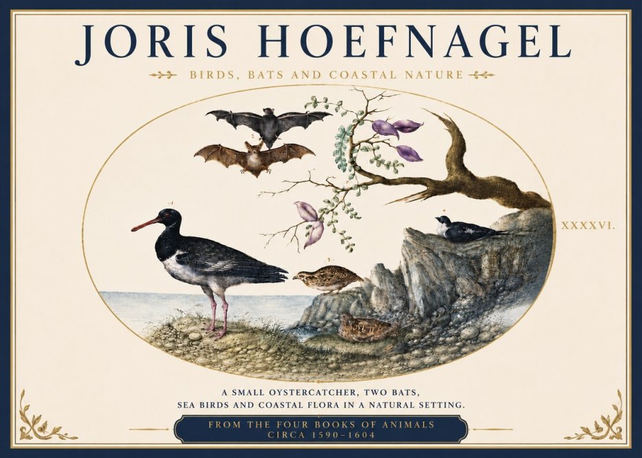 Joris Hoefnagel Birds, Bats and Coastal Nature No5 - Juliste