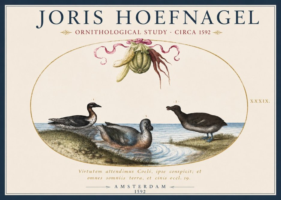 Joris Hoefnagel Ornithological Study No2 - Juliste
