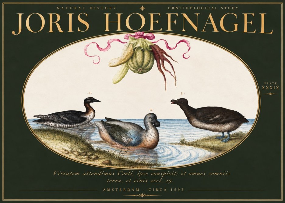 Joris Hoefnagel Ornithological Study No3 - Juliste