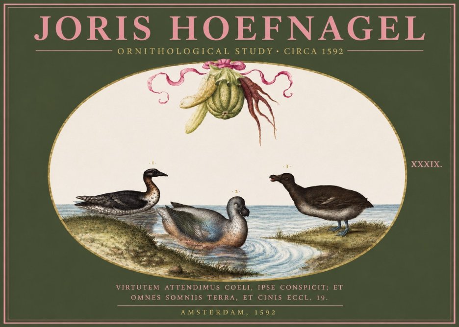 Joris Hoefnagel Ornithological Study No4 - Juliste