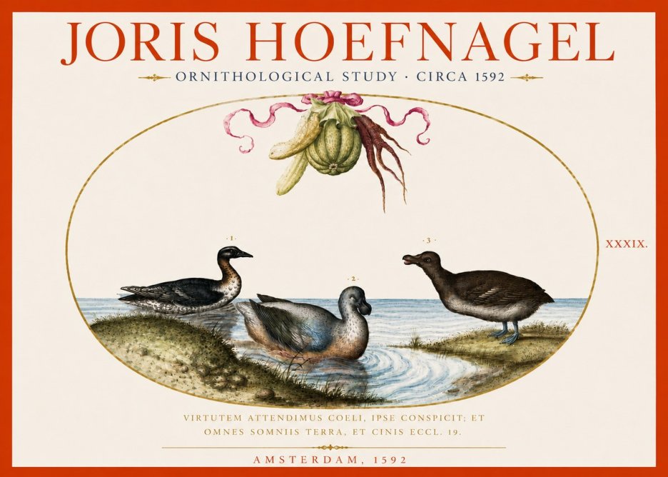 Joris Hoefnagel Ornithological Study No5 - Juliste