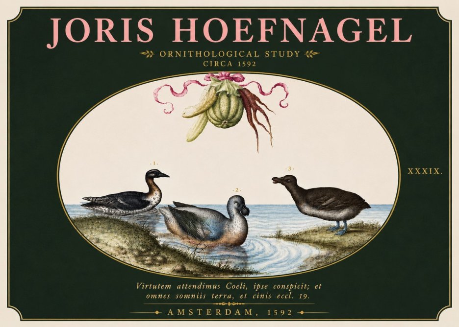 Joris Hoefnagel Ornithological Study No6 - Juliste