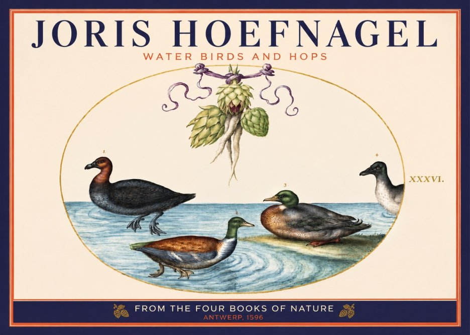 Joris Hoefnagel Waterfowl and Hop Bine No6 - Juliste