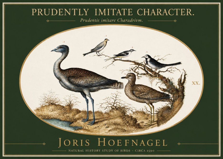 Joris Hoefnagel Prudently Imitate Character. No2 - Juliste