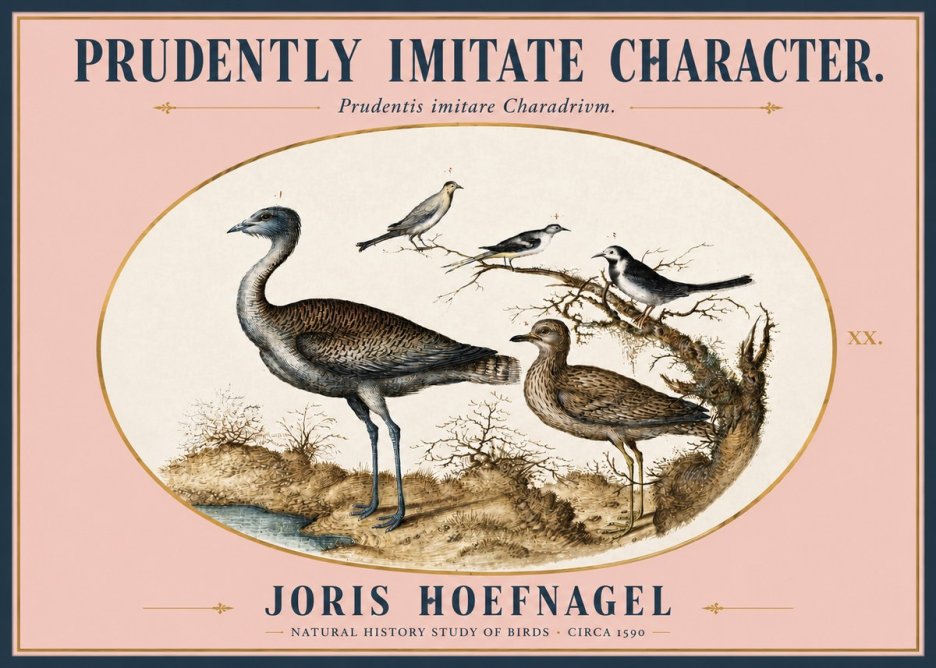Joris Hoefnagel Prudently Imitate Character. No3 - Juliste
