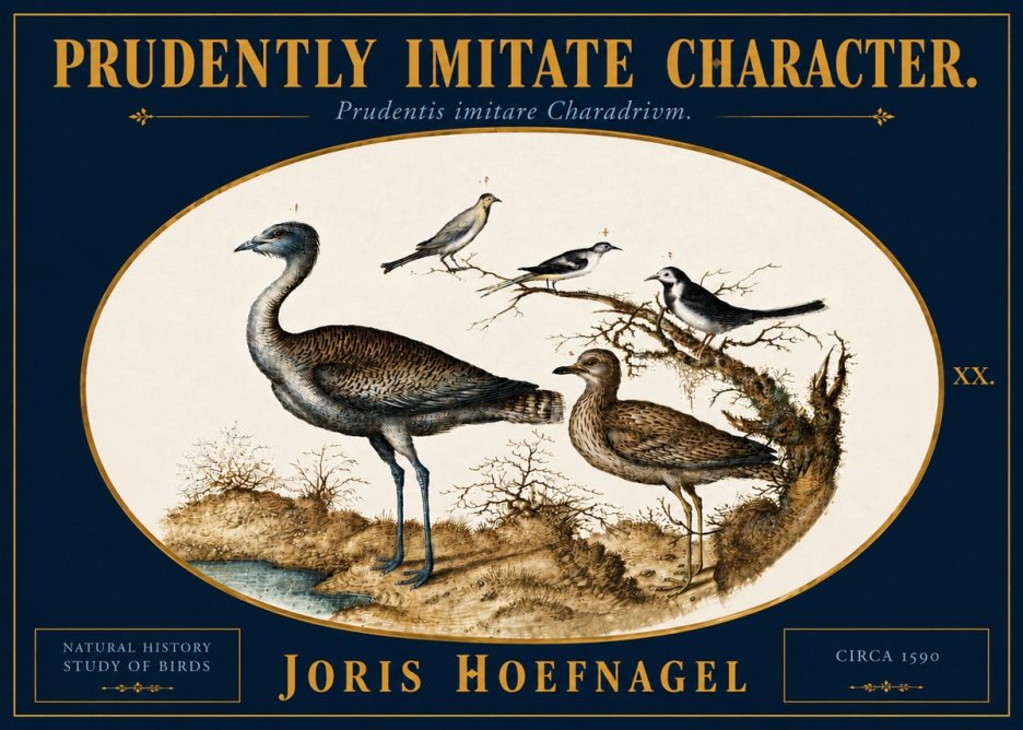 Joris Hoefnagel Prudently Imitate Character. No5 - Juliste