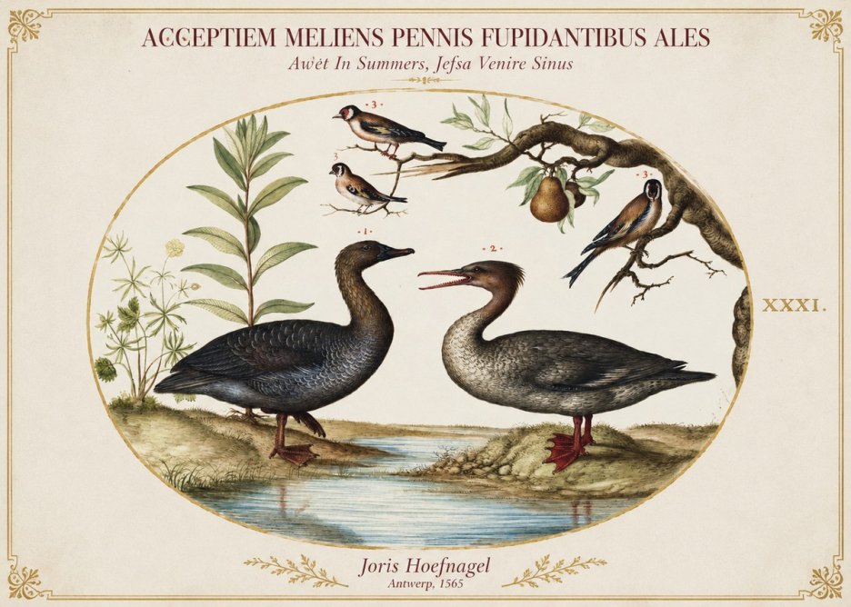 Joris Hoefnagel Acceptiem Meliens Pennis Fupidantibus Ales No1 - Juliste