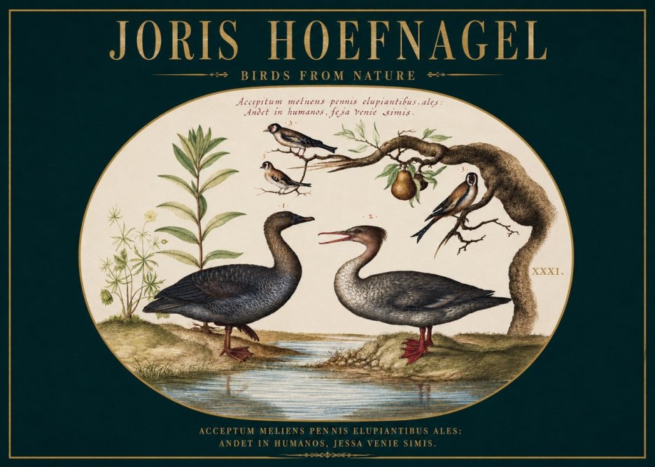 Joris Hoefnagel Acceptiem Meliens Pennis Fupidantibus Ales No3 - Juliste