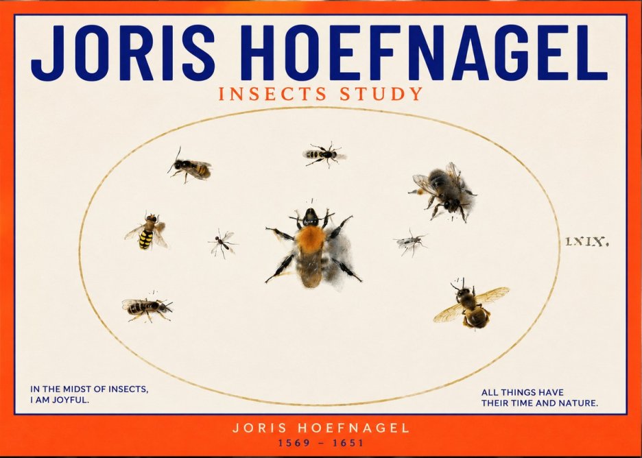 Joris Hoefnagel Insects Study II No2 - Juliste