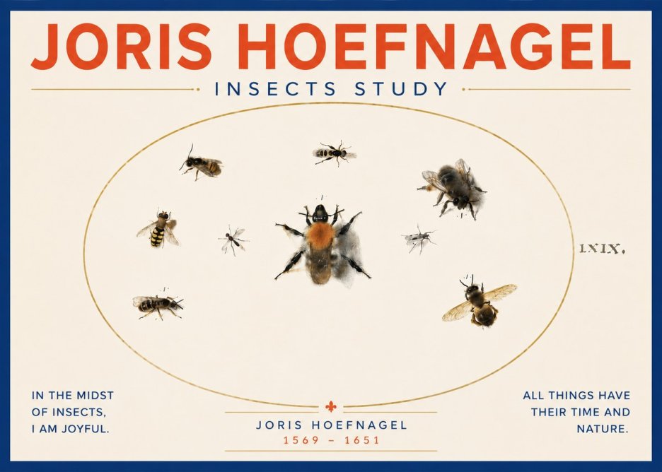 Joris Hoefnagel Insects Study II No4 - Juliste