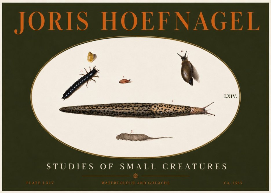 Joris Hoefnagel Plate Lxiv No4 - Juliste