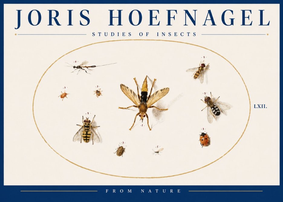 Joris Hoefnagel Studies of Insects IV No4 - Juliste